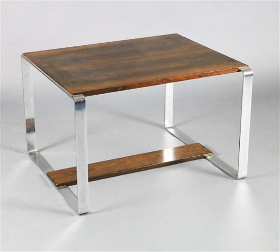 A 1950s Danish rosewood occasional table, W.2ft 4in. D.2ft H.1ft 6in.